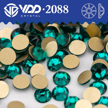 VDD SS16-SS30 High Quality AAAAA 2088 Rhinestones Crystal Flatback 8 Big 8 Small 16cut Stones For DIY Crafts Nail Art Decoration