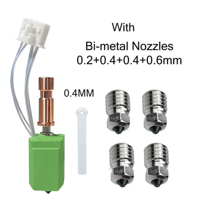 Full Metal Hotend For kobra s1 hotend upgraded 200k Thermistor 2.0 Version Hotend For Kobra S1/S1 Combo 0.2/0.25/0.4/0.6/0.8mm