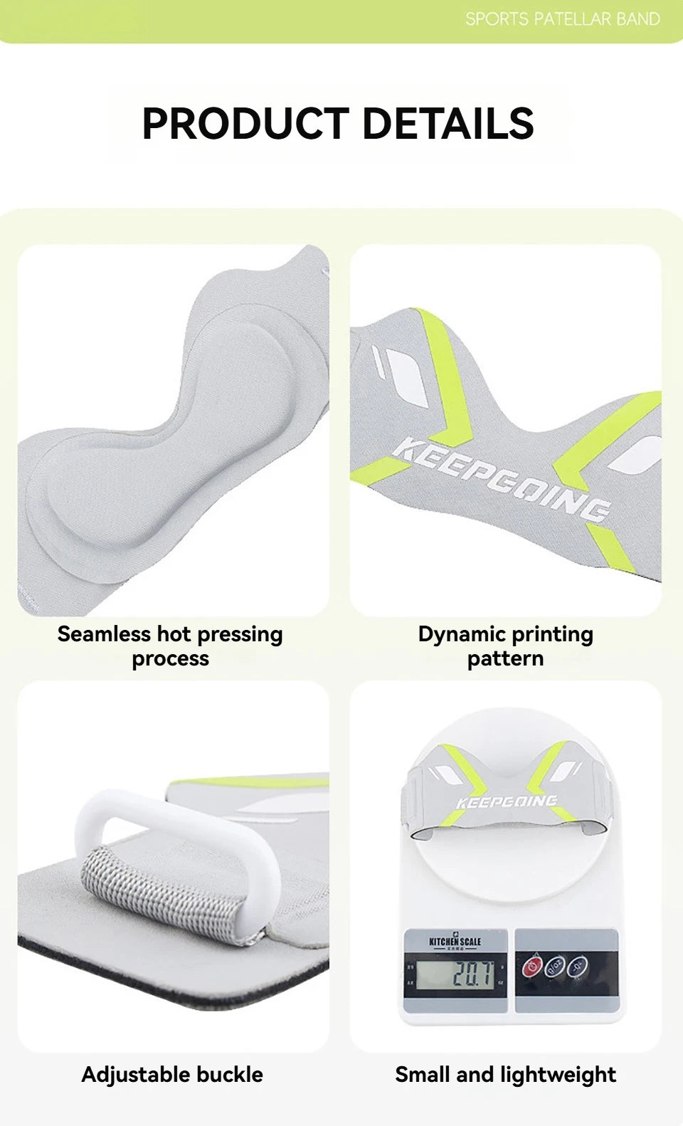 GTUBIKE 1PCS Patella Band Protection Kneecap Knee Tendon Support Strape Brace Adjustable Absorption Compression Pad Basketball