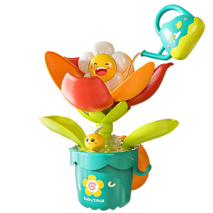 2025 Baby Bath Toy Play Water in Duck/Flower Shape Lion Waterwheel Children Fun in Shower Bathtub with Suction Cup in Kid Gift