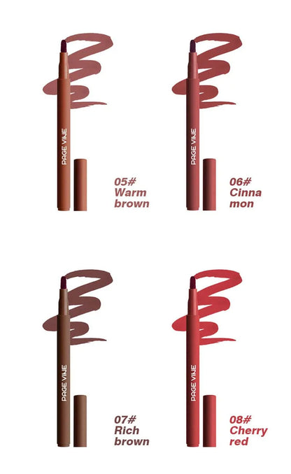 Velvet Brown Lip Liner Pencil Nude Matte Waterproof Non-stick Cup Cherry Red Lip Liner Lip Contour Pen Lipstick Makeup For Woman