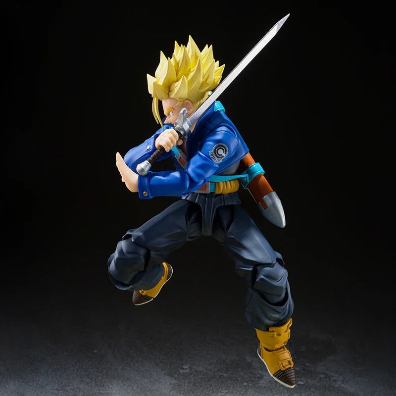 Anime Dragon Ball Z Figures Shf Super Saiyan Trunks Action Figure Collection Model 15cm Future Boy Torankusu Movable Toys Gifts