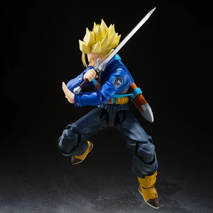 Anime Dragon Ball Z Figures Shf Super Saiyan Trunks Action Figure Collection Model 15cm Future Boy Torankusu Movable Toys Gifts