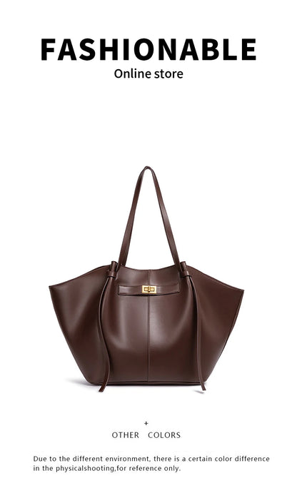 Lightweight Large Capacity 2025 New Bat-Shaped High Street Handbag European and American Style Trendy Single Shoulder Crossbody