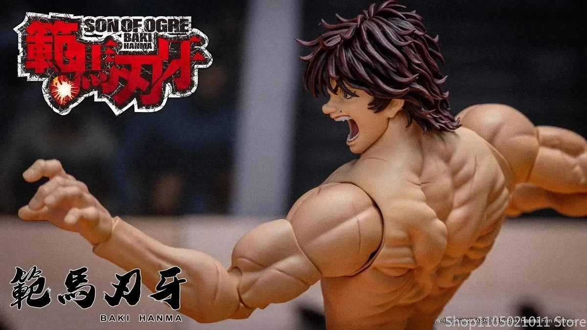 1/12 Scale Anime Baki Hanma Oni Action Figure Real Man Assembly Model Figurine Office Desktop Decoration Ornaments Boy'S Gifts