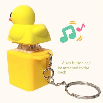 1pcs Hot sale Quacky Duck Keyboard Fidget Toys Keychain Keyboard Toys Finger Button Clicker Sensory Toys Stress Relief Gifts