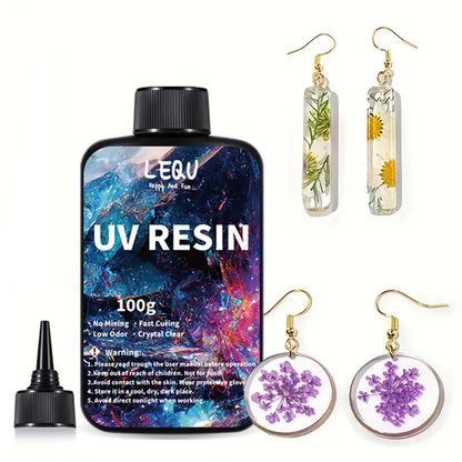 500g/1000g UV Epoxy Resin Glue High Clarity Fast Drying Adhesive High Hardness DIY Supplies For Resin Glue Jewelry Making