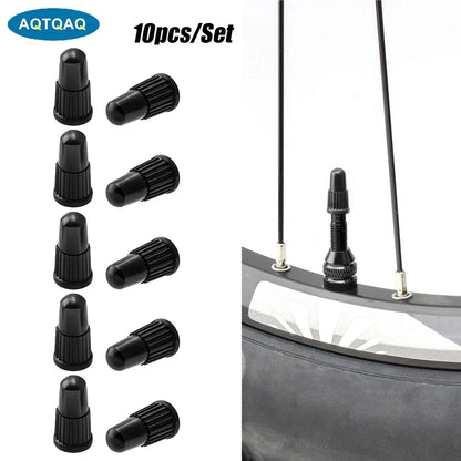 10Pcs/Set Presta Valve Caps Black,Plastic Bike Dust Caps Tire,Bicycle Presta/French Valve Stem Cover for MTB Mountain/Road Bikes