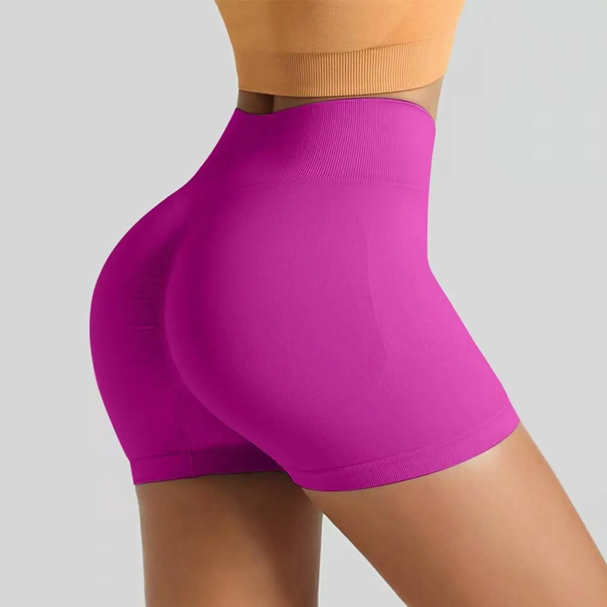 women's high-waisted hip-enhancing sport shorts, with waist shaping, slimming effect, quick-drying hip, three-point fit leggings