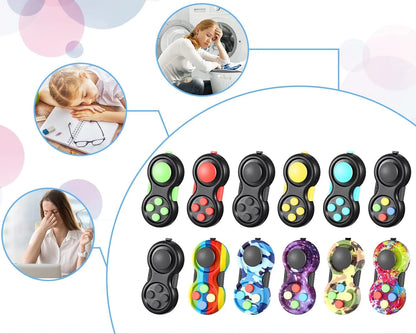 Fidget Pad Retro Classic Fidget Controller Handheld Fidget Game Controller Fun Fidget Pad Packs Classic Fidget Toys