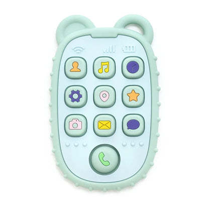 New Baby Teether Mobile Phone Shape Silicone Teether Teething Toy Kids Sensory Educational Toy Baby Gift Set