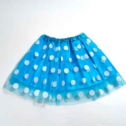 Children's Mesh TUTU Skirt, Polka Dots Skirt Light and Bright Dance Dress, with Multiple Colors to Choose from