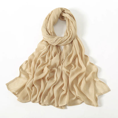 Fashion Modal Hijab Rayon Cotton Shawls Muslim Hijabs For Women Plain Scarf Big Size Headscarf Islamic Turban Headband 190*85cm