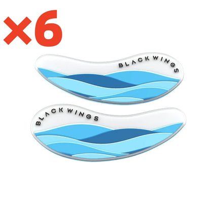 Blackwings 6 pairs of silicone eye patches are suitable for dark circles and puffy, reusable female cooling gel eye mask.