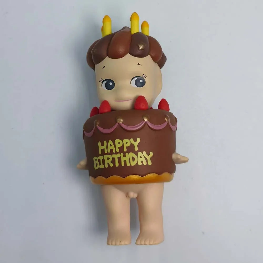 Sonny Angel Birthday Cake Series Mysterious Box Kawaii Surprise Box Anime Figures Ornaments Cartoon Model Doll Toy Gifts