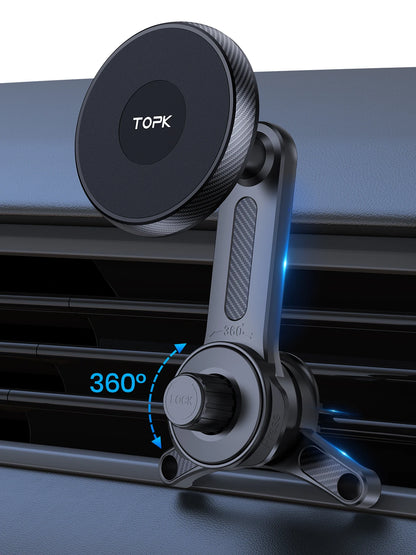 TOPK Magnetic Car Phone Holder for Magsafe Phone Mount ,Air Vent Car Phone Holder,Car Cradle for iPhone 15/14/13/12 Series