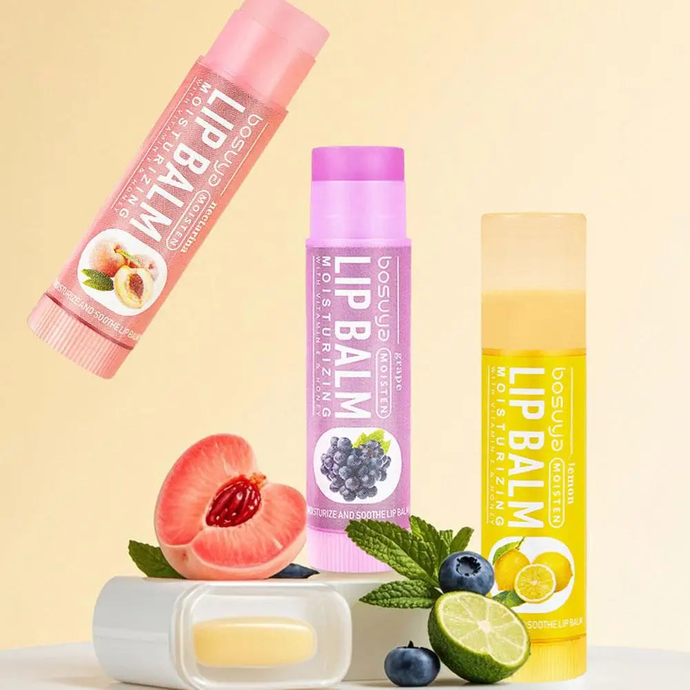 6/24pcs Assorted Fruit Flavor Lip Balm Set - Hydrating, Nourishing & Prevents Chapped Lips - Care for Dry Lips & Fine Lines