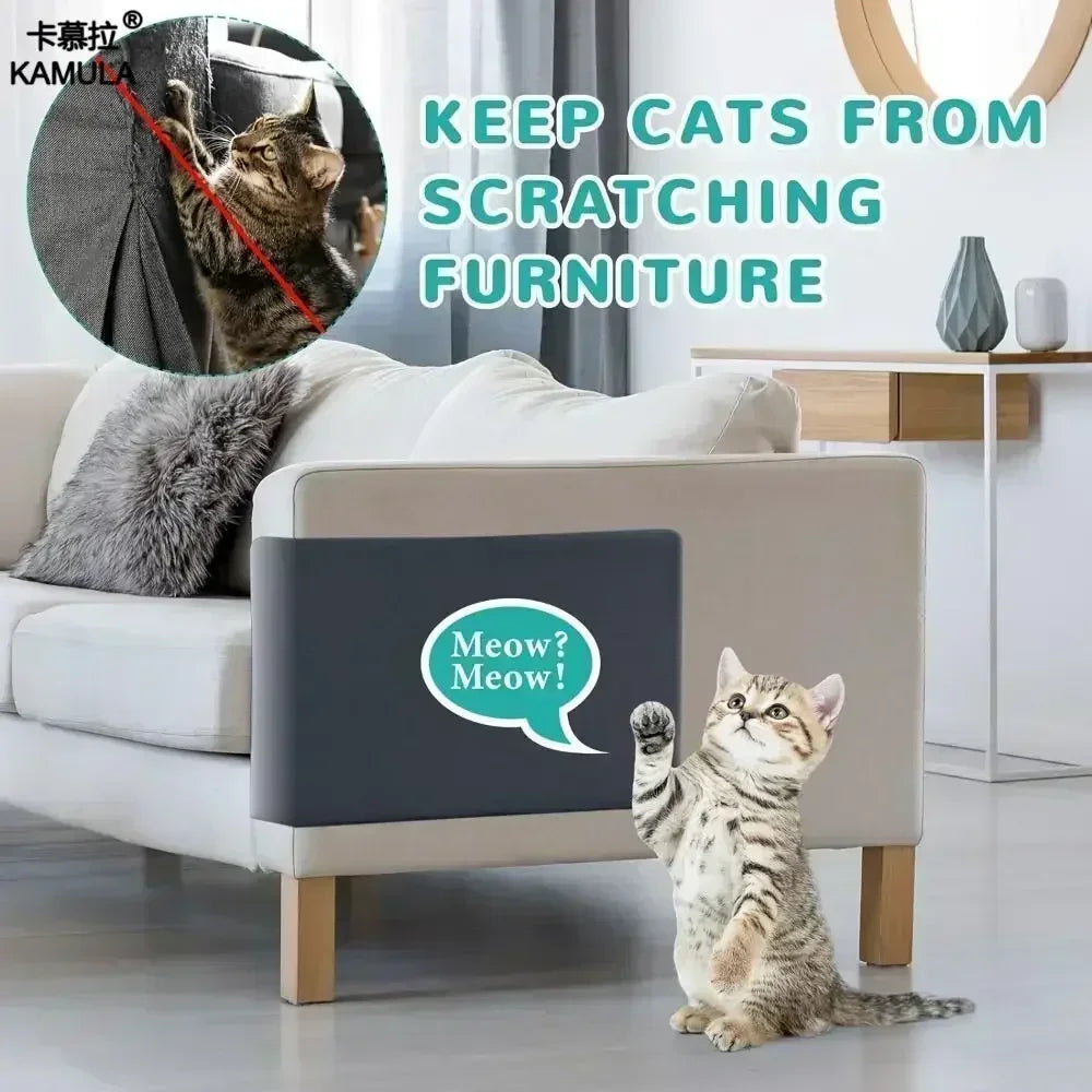Self-Adhesive Cat Scratching Board Trimmable Cat Carpet Mat Anti Cat Scratcher Furniture Couch Corner Indoor Sofa Wall Protector