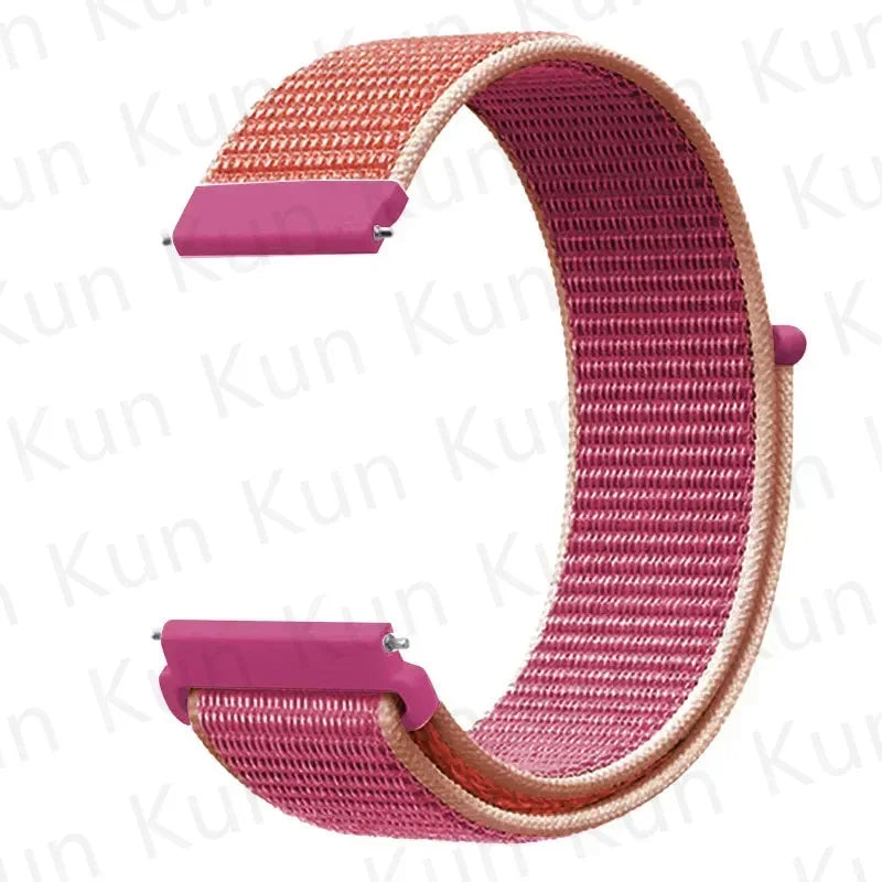 20mm 22mm Band For Samsung Galaxy Watch 6/5/4/5pro/4/6 Classic/active 2 Nylon loop sport bracelet huawei watch GT 4-2-2e-3 Strap