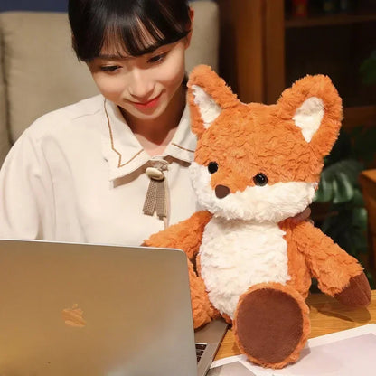 Cute Fluffy Fox Plush Toy Soft Cartoon Orange Foxes Stuffed Doll Baby Appease Children toys
