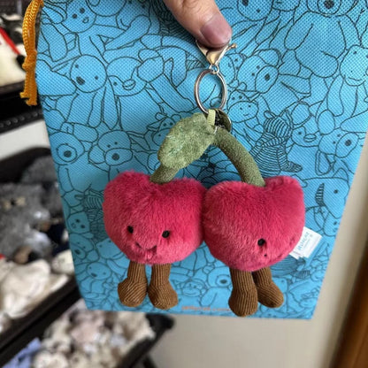 plush cotton cat candy two-color lovely soft two-color keychain croissant plush keychain Cherry plush keychain plush