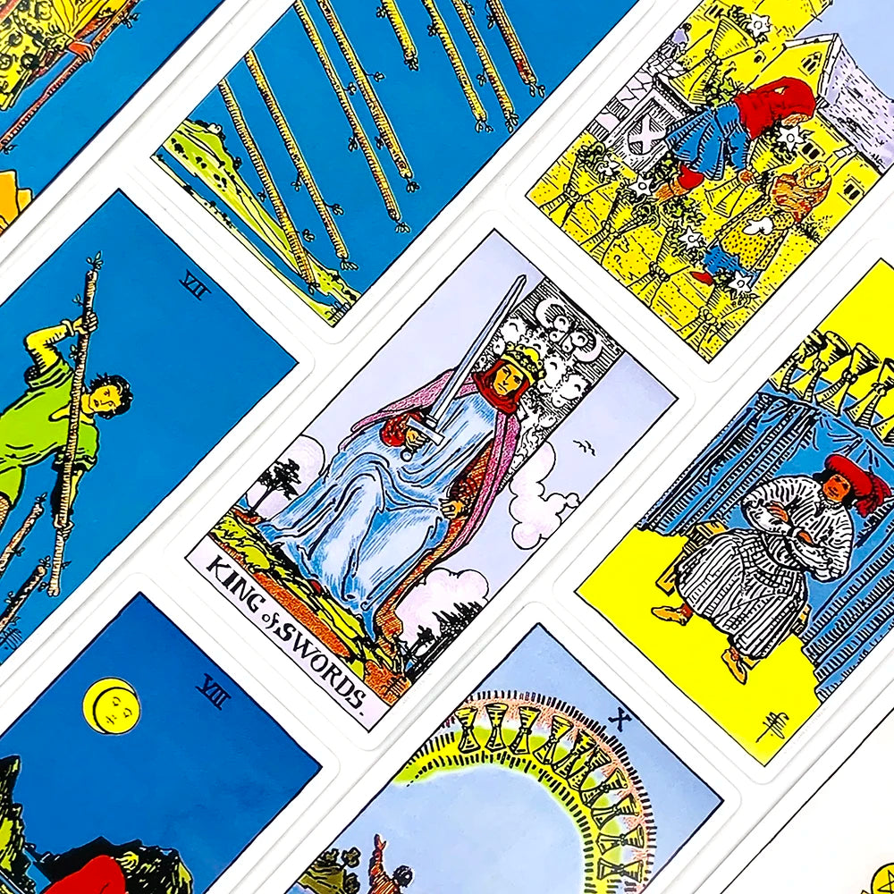Hot-selling Tarot Cards A 78PCS Tarot Deck English Version Prediction Divination Board Game, Halloween and Christmas Gifts