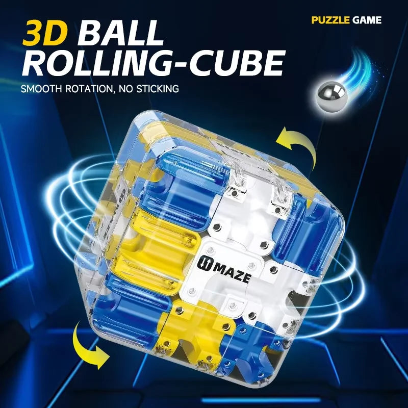 3D Maze Magic Cube Fidgeting Toys Kids Labyrinth Creative Puzzle Intelligence Cube Logical Thinking Anti Stress Educational Toys
