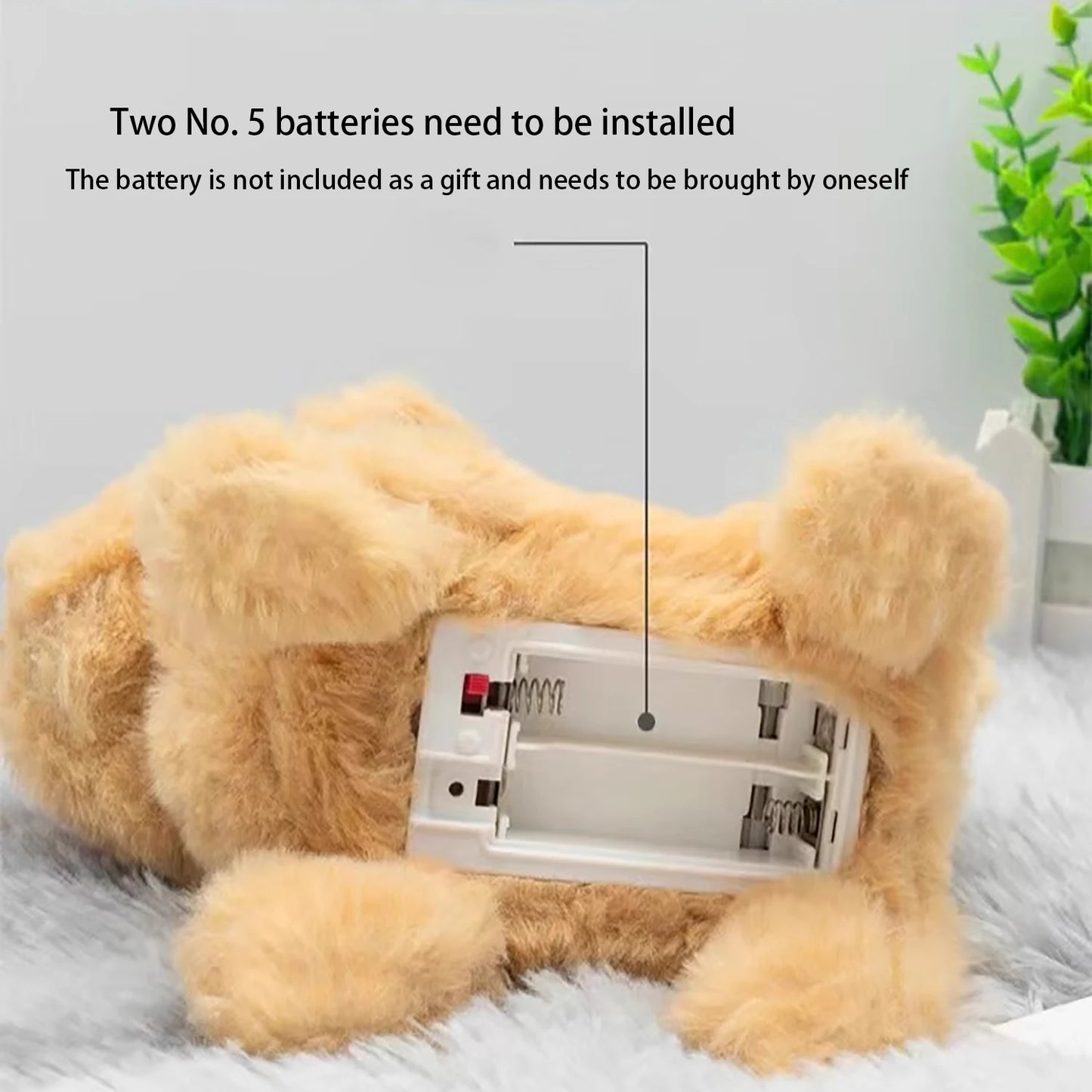 Simulated plush electronic dog, robotic dog, electronic pet that walks and barks, electric puppy toy, holiday gift