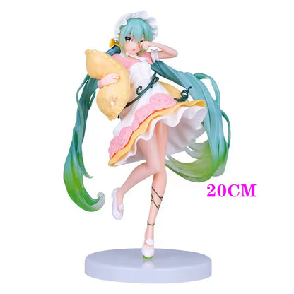 Anime Figure Cherry Blossoms Dress Action Figures Kawaii Swimsuit Vocaloid PVC Collectible Model Toys Girl Gift