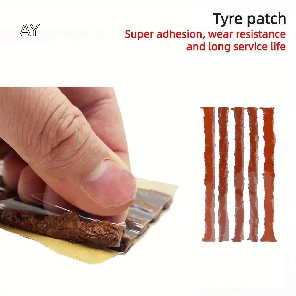 Emergency Tire Repair Kit - Quick Fix Heavy-Duty Glue & Rubber Strips for Cars/Trucks/RVs Puncture, On-the-Go Safety