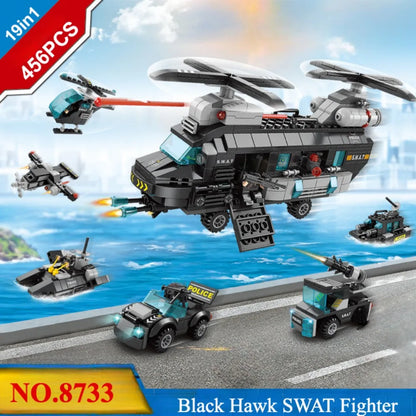 Compatible with Lego 585Pcs City Police Station SWAT Truck Car Building Blocks DIY Toys for Boys Kids Gifts