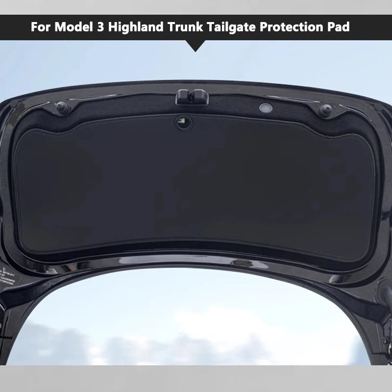 For Tesla Model Y Juniper / Model 3 Highland Trunk Tailgate Guard Pad Leather Trunk Protective Anti-dirty Pad Car Accessories