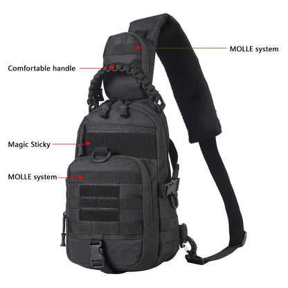 Multi functional outdoor chest bag, sports cycling, hiking, portable and wear-resistant crossbody bag