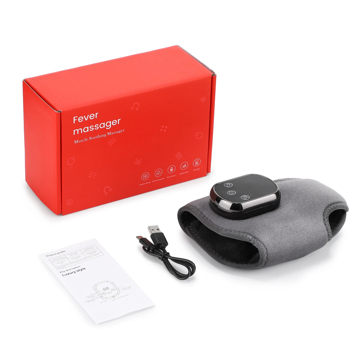 Cordless Heating Ankle Wrist Brace Vibration Massager Electric Hot Compress Massage Ankle Guard Wristband Hand Foot Protector