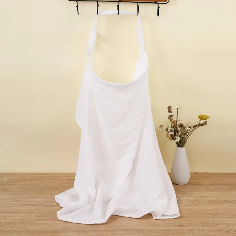 100% Cotton Mother Outing Breastfeeding Cover Muslin Baby Feeding Nursing Shawl Adjustable Privacy Apron Stroller Blanket