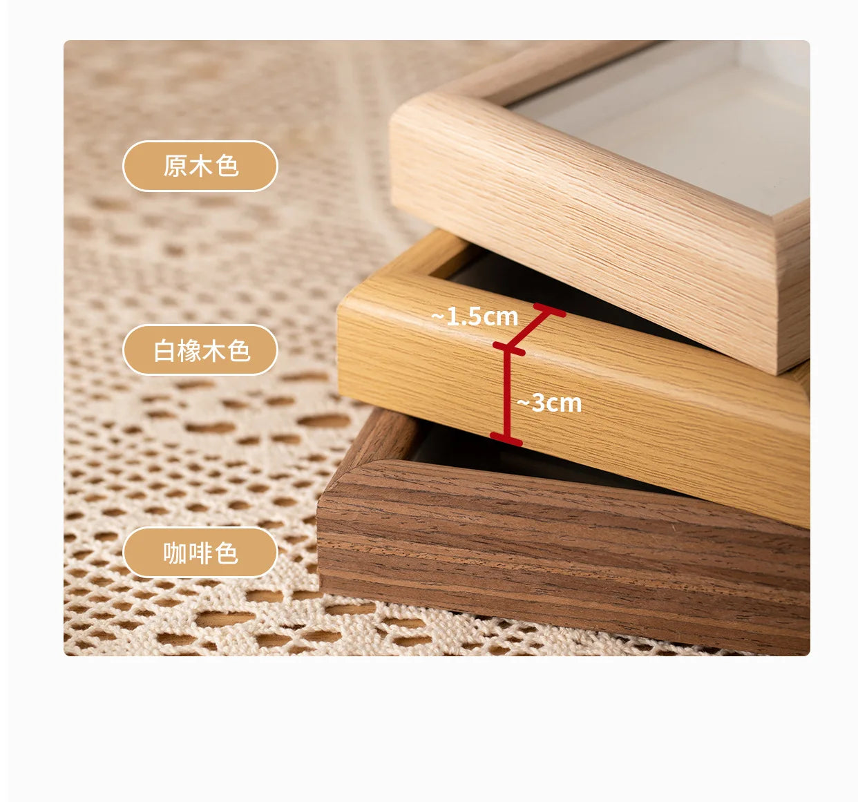 Oil painting stick picture frame pendulum table mini square hollow picture frame Wooden DIY frame photo frame