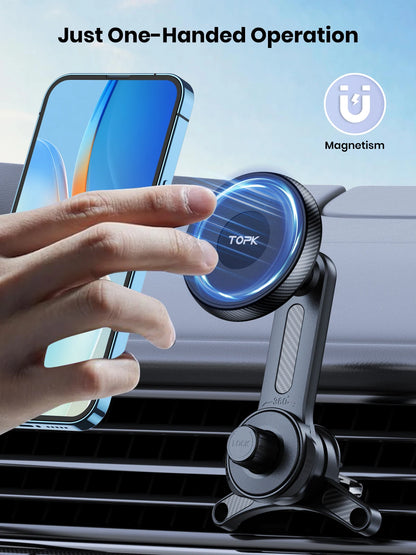 TOPK Magnetic Car Phone Holder for Magsafe Phone Mount ,Air Vent Car Phone Holder,Car Cradle for iPhone 15/14/13/12 Series