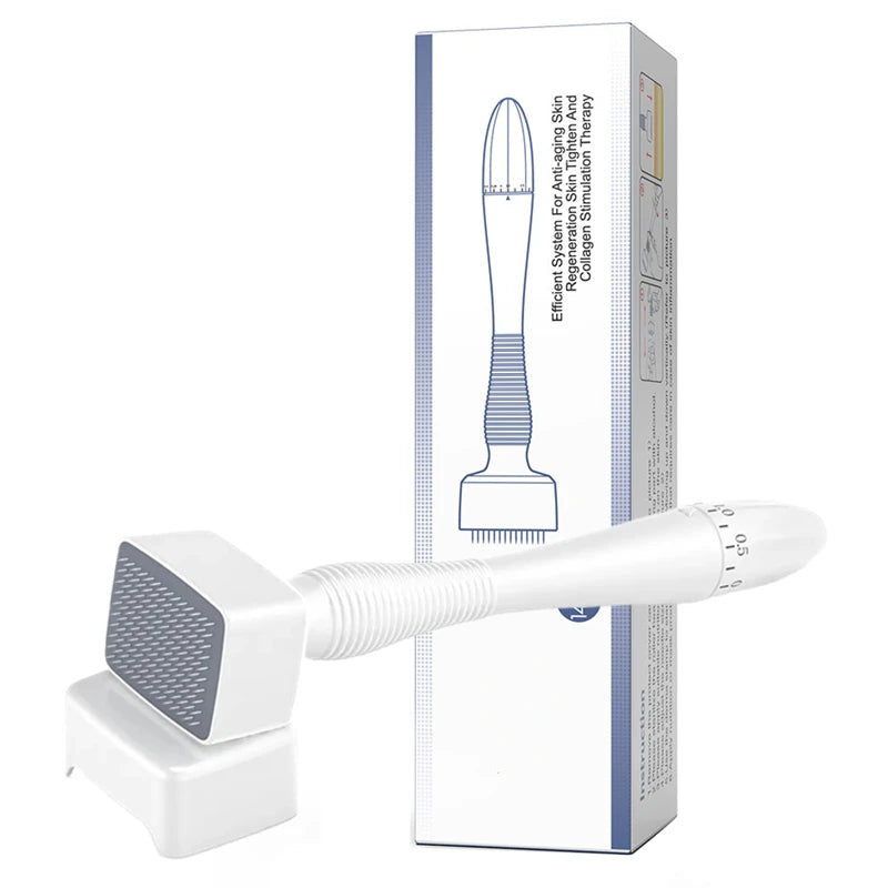 1Pcs Derma Stamp 140Pins Adjustable Microneedling Derma Stamp For Face Beard Skin Care Tools Needle length 0.25mm