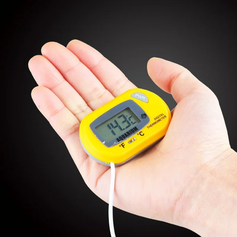Digital Aquarium Thermometer with Probe Suction Cup Fish Tank Water Electronic Thermometer Measurement Degrees Celsius ℃