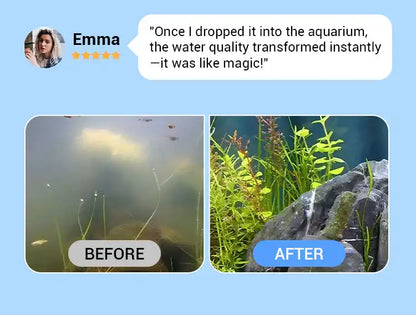 Water Purification Tablets Eco-Friendly Aquarium Water Purifier Fast-Acting Fish Tank Cleaning Solution Aquarium Water Clarifier