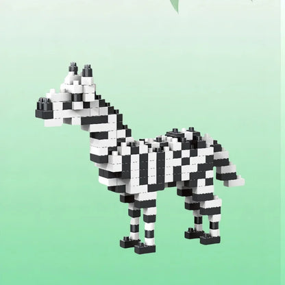 KNEW BUILT Alpacas Elk Giraffes Tiny Animals Micro Mini Building Blocks Toy-Easy Assembly,Educational Gift for Kids' DIY Decor
