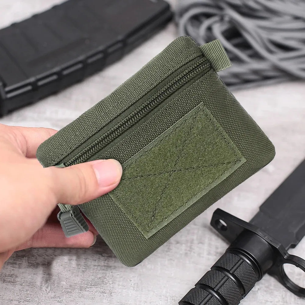 Outdoor EDC Molle Wallet Portable Waterproof Zipper Waist Pouch for Camping Hiking Hunting Travel EDC Pack