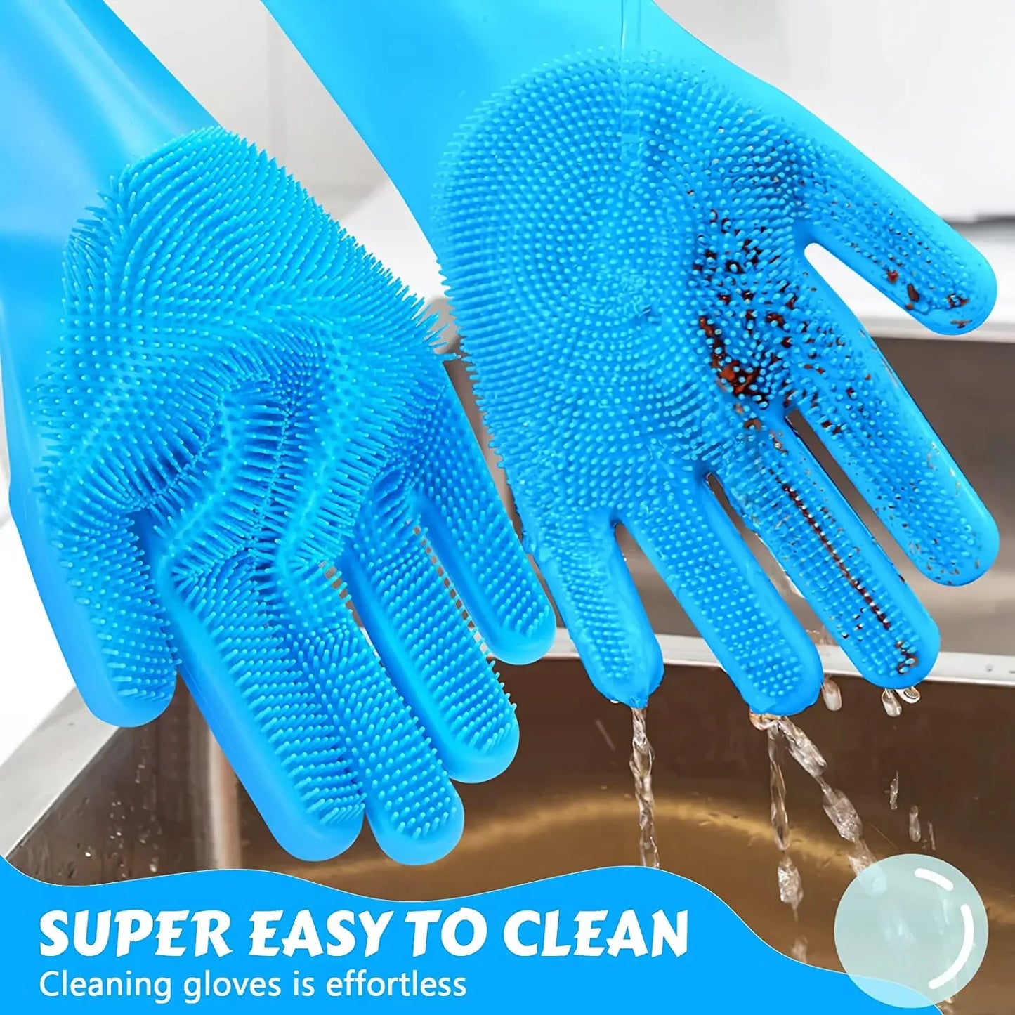 Pet Grooming Gloves Dog Cat Bathing Cleaning Glove Shampoo Scrubber Clean Soft Silicone Hair Removal Glove Hand Skin Protection