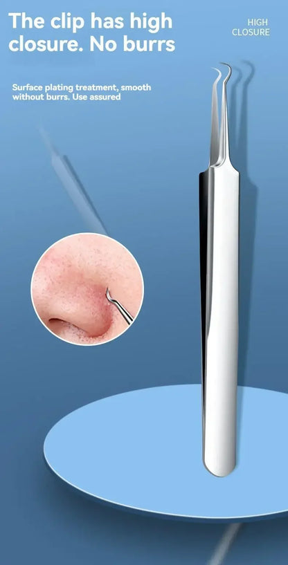 11Pcs/Set Acne Needle Blackhead Clip Remover Extraction Pore Black Head Cleaner Face Skin Care Cleansing Needle Tool Cell Clamp
