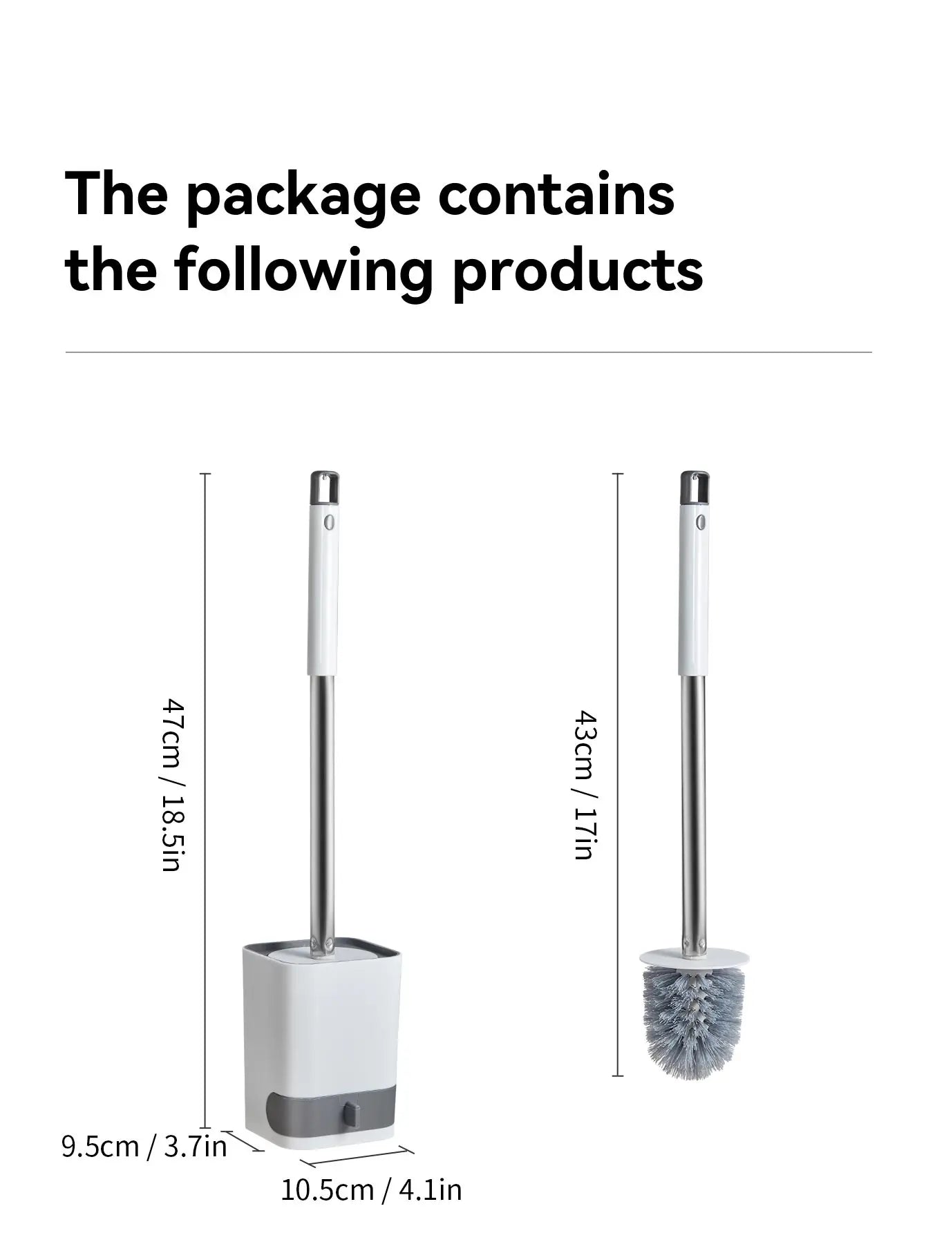 WORTHBUY Long Handle Plastic Toilet Brush With Drain Base Punch-Free Wall Mounted WC Toilet Cleaning Brush Bathroom Accessories