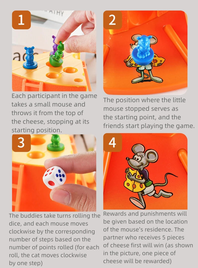 Cat and Mouse- Cake Cheese Board Game Parent-Child Interactive Toys for Kids Boys and Girls Entertainment party game toy for kid