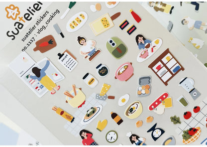 Korean Import Suatelier Travel Home Life Study Friend Stickers Scrapbooking Diy Journaling Diary Stationery Sticker School Gift