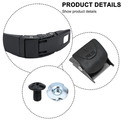 2 Sets Roller Skates Strap Fastening Straps Inline Skate Strap Buckle With Clamp Screws Nut Replacement