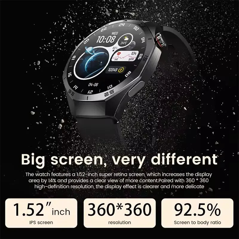 2025 New GT5 Pro Smart Watch Men AMOLED Screen GPS Motion trajectory Heart Rate Monitr Bluetooth Call SmartWatch Waterproof Band
