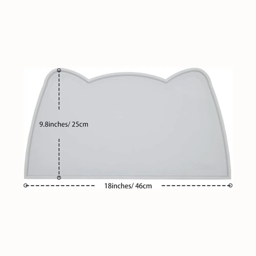 Food Grade Silicone Cat Mat, Anti-slip Waterproof Leak-proof Pad for Cats & Dogs, Easy to Clean Pet Bowl Mat